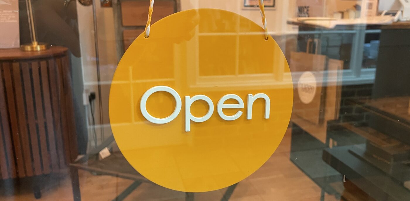 Open for business